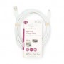 Lightning Câble | USB 2.0 | Apple Lightning à 8 broches | USB-A Mâle | 480 Mbps | Plaqué nickel | 3.00 m | Rond | PVC | Blanc | Label