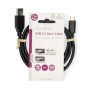 Câble USB | USB 3.2 Gen 2 | USB-A Mâle | USB-C™ Mâle | 60 W | 10 Gbps | Plaqué nickel | 1.00 m | Rond | PVC | Noir | Label