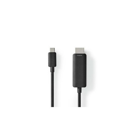 Adaptateur USB-C™ | USB 3.2 Gen 1 | USB-C™ Mâle | HDMI™ Connecteur | 4K@60Hz | 1.00 m | Rond | Plaqué nickel | PVC | Noir | Label
