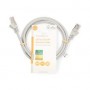 Câble réseau CAT5e | SF/UTP | RJ45 Male | RJ45 Male | 1.50 m | Rond | PVC | Gris | Label