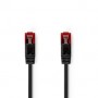 Câble réseau CAT6 | RJ45 Male | RJ45 Male | U/UTP | 2.00 m | Snagless | Plat | PVC | Noir | Label