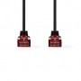 Câble réseau CAT6 | RJ45 Male | RJ45 Male | U/UTP | 2.00 m | Snagless | Plat | PVC | Noir | Label