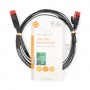 Câble réseau CAT6 | RJ45 Male | RJ45 Male | U/UTP | 2.00 m | Snagless | Plat | PVC | Noir | Label