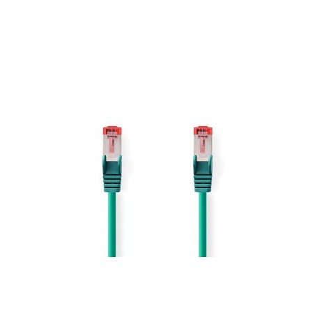 Câble réseau CAT6 | RJ45 Male | RJ45 Male | S/FTP | 5.00 m | Rond | LSZH | Vert | Label