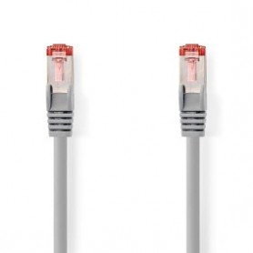 Câble réseau CAT6 | RJ45 Male | RJ45 Male | S/FTP | 1.00 m | Rond | LSZH | Gris | Label