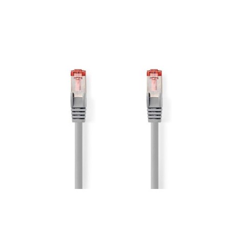 Câble réseau CAT6 | RJ45 Male | RJ45 Male | S/FTP | 1.00 m | Rond | LSZH | Gris | Label