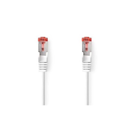 Câble réseau CAT6 | RJ45 Male | RJ45 Male | S/FTP | 0.50 m | Rond | LSZH | Blanc | Label