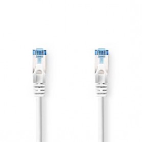 Câble réseau CAT6a | S/FTP | RJ45 Male | RJ45 Male | 0.25 m | Snagless | Rond | LSZH | Blanc | Label