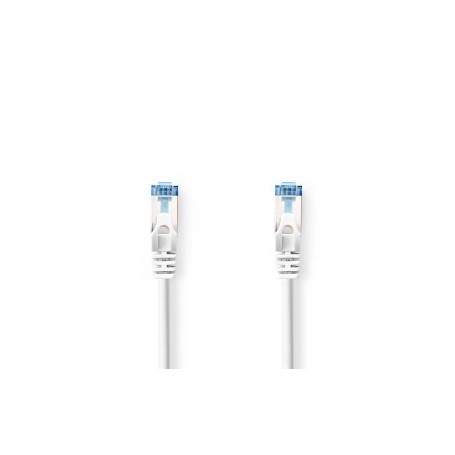 Câble réseau CAT6a | S/FTP | RJ45 Male | RJ45 Male | 0.25 m | Snagless | Rond | LSZH | Blanc | Label