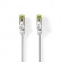 Câble réseau CAT7 | S/FTP | RJ45 Male | RJ45 Male | 5.00 m | Snagless | Rond | LSZH | Blanc | Label