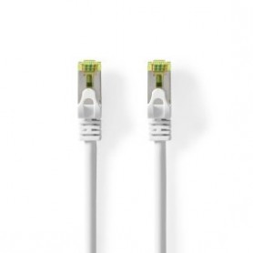 Câble réseau CAT7 | S/FTP | RJ45 Male | RJ45 Male | 5.00 m | Snagless | Rond | LSZH | Blanc | Label