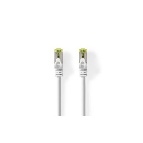 Câble réseau CAT7 | S/FTP | RJ45 Male | RJ45 Male | 5.00 m | Snagless | Rond | LSZH | Blanc | Label