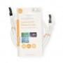 Câble réseau Cat 8.1 | S/FTP | RJ45 Male | RJ45 Male | 0.50 m | Rond | LSZH | Blanc | Label