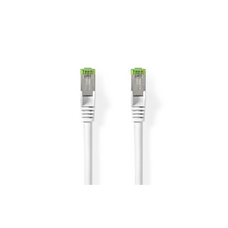 Câble réseau Cat 8.1 | S/FTP | RJ45 Male | RJ45 Male | 1.00 m | Rond | LSZH | Blanc | Label