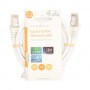 Câble réseau Cat 8.1 | S/FTP | RJ45 Male | RJ45 Male | 1.00 m | Rond | LSZH | Blanc | Label