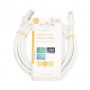 Câble réseau Cat 8.1 | S/FTP | RJ45 Male | RJ45 Male | 2.00 m | Rond | LSZH | Blanc | Label