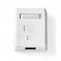 Boîte murale réseau | Sur le mur | 1-Port port(s) | UTP CAT6 | Droit | Femelle | Plaqué or | ABS | Blanc | Boîte