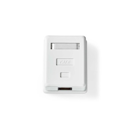 Boîte murale réseau | Sur le mur | 1-Port port(s) | UTP CAT6 | Droit | Femelle | Plaqué or | ABS | Blanc | Boîte