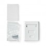 Boîte murale réseau | Sur le mur | 1-Port port(s) | UTP CAT6 | Droit | Femelle | Plaqué or | ABS | Blanc | Boîte