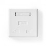 Boîte murale réseau | Sur le mur | 2-Port port(s) | UTP CAT6 | Droit | Femelle | Plaqué or | PVC | Blanc | Boîte