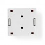 Boîte murale réseau | Sur le mur | 2-Port port(s) | UTP CAT6 | Droit | Femelle | Plaqué or | PVC | Blanc | Boîte
