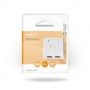 Boîte murale réseau | Sur le mur | 2-Port port(s) | UTP CAT6 | Droit | Femelle | Plaqué or | PVC | Blanc | Boîte