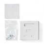 Boîte murale réseau | Sur le mur | 2-Port port(s) | UTP CAT6 | Droit | Femelle | Plaqué or | PVC | Blanc | Boîte