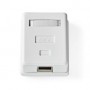 Boîte murale réseau | Sur le mur | 1-Port port(s) | STP CAT6 | Droit | Femelle | Plaqué or | PVC | Blanc | Boîte