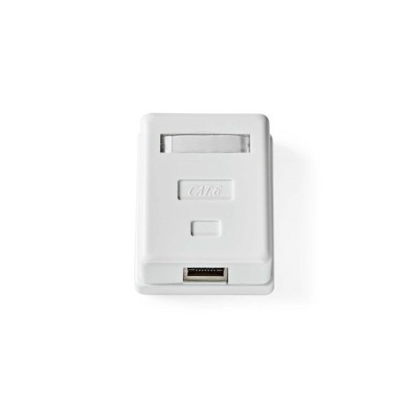 Boîte murale réseau | Sur le mur | 1-Port port(s) | STP CAT6 | Droit | Femelle | Plaqué or | PVC | Blanc | Boîte