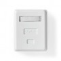 Boîte murale réseau | Sur le mur | 1-Port port(s) | STP CAT6 | Droit | Femelle | Plaqué or | PVC | Blanc | Boîte