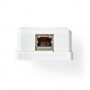 Boîte murale réseau | Sur le mur | 1-Port port(s) | STP CAT6 | Droit | Femelle | Plaqué or | PVC | Blanc | Boîte