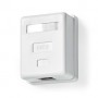Boîte murale réseau | Sur le mur | 1-Port port(s) | STP CAT6 | Droit | Femelle | Plaqué or | PVC | Blanc | Boîte