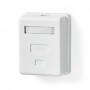 Boîte murale réseau | Sur le mur | 1-Port port(s) | STP CAT6 | Droit | Femelle | Plaqué or | PVC | Blanc | Boîte