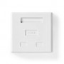 Boîte murale réseau | Sur le mur | 2-Port port(s) | STP CAT6 | Droit | Femelle | Plaqué or | PVC | Blanc | Boîte