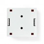 Boîte murale réseau | Sur le mur | 2-Port port(s) | STP CAT6 | Droit | Femelle | Plaqué or | PVC | Blanc | Boîte
