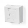 Boîte murale réseau | Sur le mur | 2-Port port(s) | STP CAT6 | Droit | Femelle | Plaqué or | PVC | Blanc | Boîte