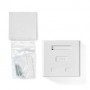 Boîte murale réseau | Sur le mur | 2-Port port(s) | STP CAT6 | Droit | Femelle | Plaqué or | PVC | Blanc | Boîte