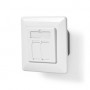 Boîte murale réseau | Dans le mur | 2-Port port(s) | CAT6 | Droit | Femelle | Plaqué or | PVC | Blanc | Boîte
