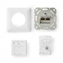 Boîte murale réseau | Dans le mur | 2-Port port(s) | CAT6 | Droit | Femelle | Plaqué or | PVC | Blanc | Boîte