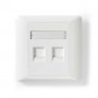 Plaque frontale réseau Keystone | Plaque Frontale RJ45 | 2-Port port(s) | ABS | Blanc | Boîte