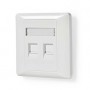 Plaque frontale réseau Keystone | Plaque Frontale RJ45 | 2-Port port(s) | ABS | Blanc | Boîte