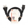 Câble d\'alimentation | Danemark Mâle | IEC-320-C13 | Droit | Droit | Plaqué nickel | 2.00 m | Rond | PVC | Noir | Label