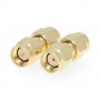 Adaptateur SMA | Polarité inversée SMA Mâle | SMA Mâle | Plaqué or | 50 Ohm | Droit | Cuivre | Or | 2 pièces | Boîte