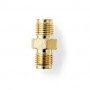 Adaptateur SMA | Polarité inversée femelle SMA | SMA femelle | Plaqué or | 50 Ohm | Droit | Cuivre | Or | 2 pièces | Boîte