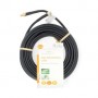 Câble d\'antenne | SMA Mâle | SMA femelle | Plaqué or | 50 Ohm | Double blindage | 10.0 m | Rond | PVC | Noir | Label
