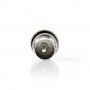 Conencteur IEC ( Coax) | Droit | Mâle | Plaqué nickel | 75 Ohm | Vis | Diamètre d\'entrée de câble: 7.0 mm | Métal | Argent | 2 pièces | Boîte