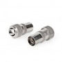 Conencteur IEC ( Coax) | Droit | Femelle | Plaqué nickel | 75 Ohm | Vis | Diamètre d\'entrée de câble: 7.0 mm | Métal | Argent | 2 pièces | Boîte