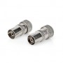 Conencteur IEC ( Coax) | Droit | Femelle | Plaqué nickel | 75 Ohm | Vis | Diamètre d\'entrée de câble: 7.0 mm | Métal | Argent | 2 pièces | Boîte