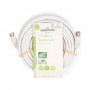 Câble d\'antenne et de satellite | F Mâle | F Mâle | Plaqué nickel | 75 Ohm | Double blindage | 10.0 m | Rond | PVC | Blanc | Label