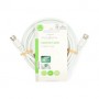 Câble d\'antenne et de satellite | F Mâle | F Mâle | Plaqué nickel | 75 Ohm | Double blindage | 3.00 m | Rond | PVC | Blanc | Label